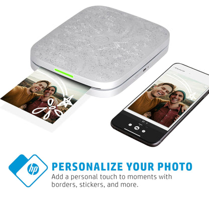 HP Sprocket 3x4" Instant Smartphone Photo Printer - Portable Color Wireless Mobile Printer - Zink Sticky-Back Photos - Print from Compatible iOS & Android Devices with Bluetooth w/the Creative App