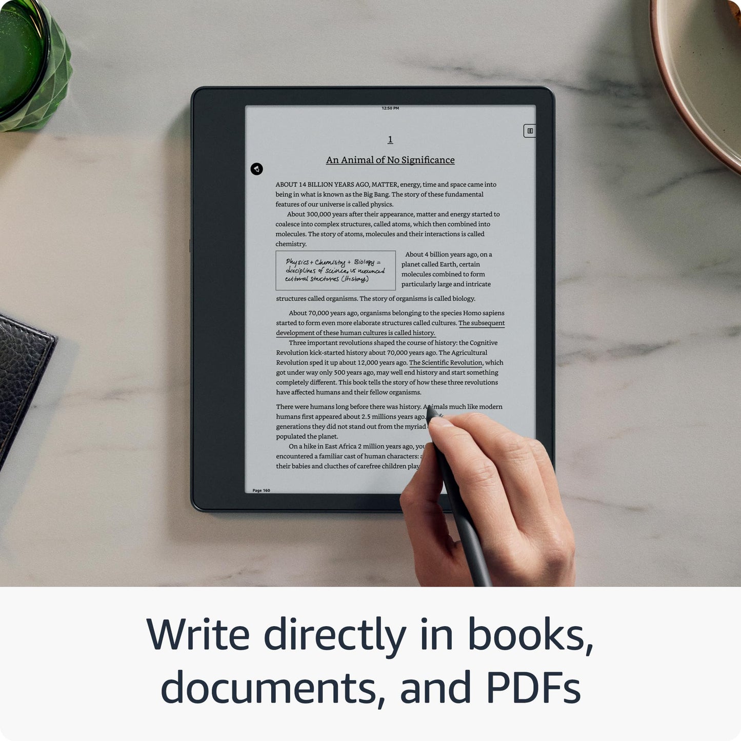 Amazon Kindle Scribe (64 GB) - 10.2” 300 ppi Paperwhite display, a Kindle and a notebook all in one, convert notes to text and share, includes Premium Pen