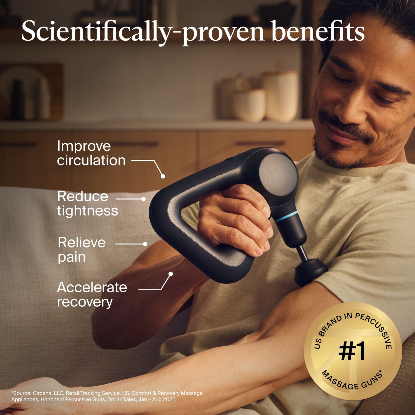 TheraGun Therabody Prime (5th Generation) - Deep Tissue Percussion Therapy Massage Gun - Bluetooth Enabled, Personal Massager for Pain Relief in Neck, Back, Leg, Shoulder and Body (Black)