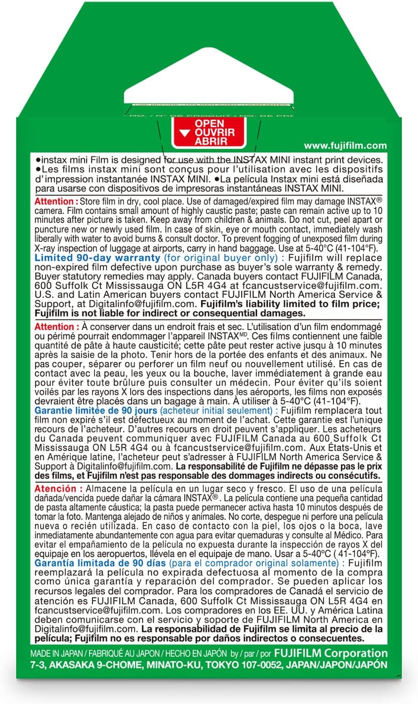 Fujifilm INSTAX Mini Instant Film Twin Pack (White)