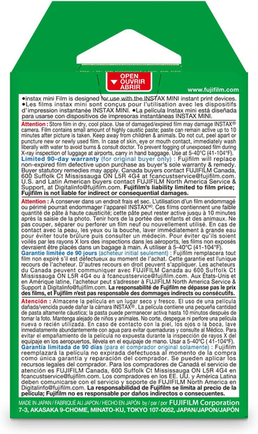 Fujifilm INSTAX Mini Instant Film Twin Pack (White)