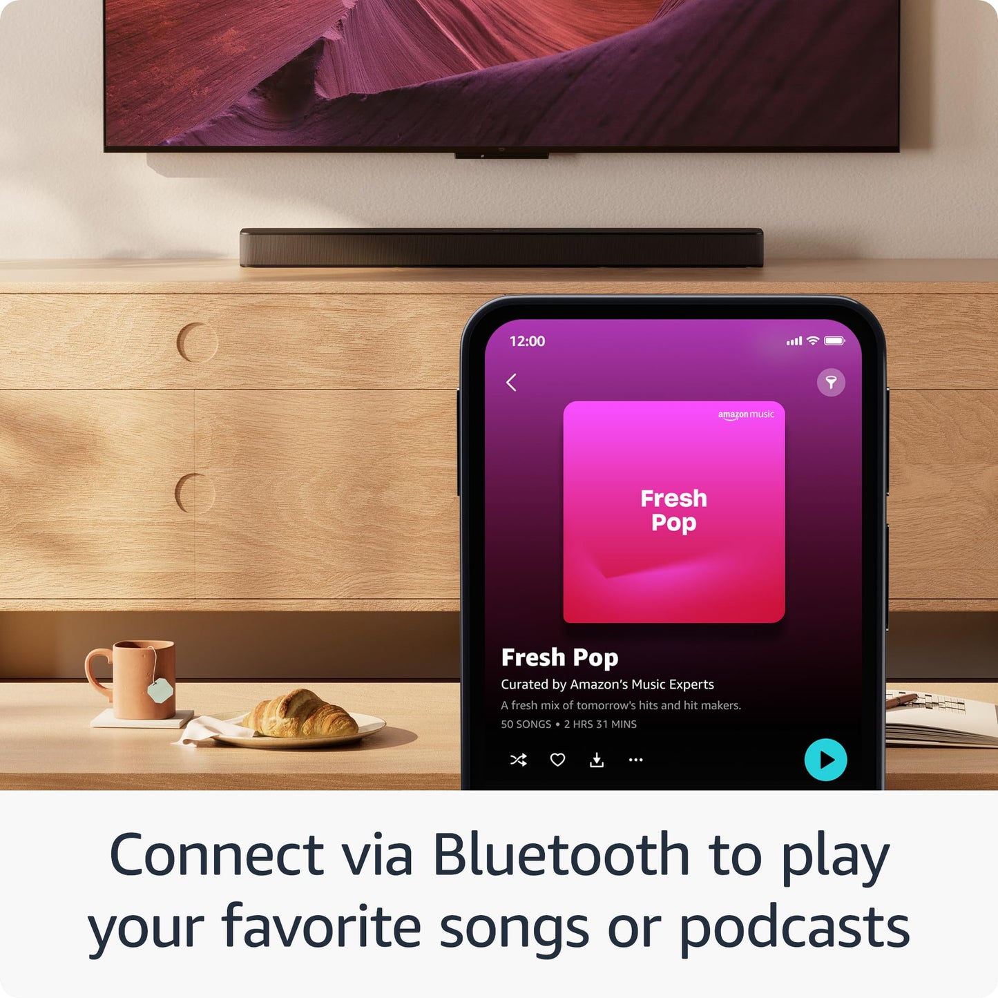 Amazon Fire TV Soundbar Plus (newest model) with built-in subwoofer, 3.1 channel, Dolby Atmos, clear dialogue