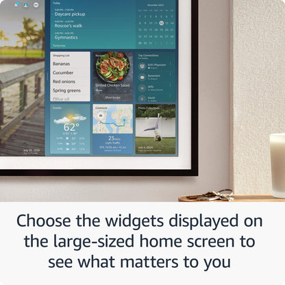 Amazon Echo Show 21 (newest model), Full HD 21" kitchen hub for home organization, with built-in Fire TV and Alexa