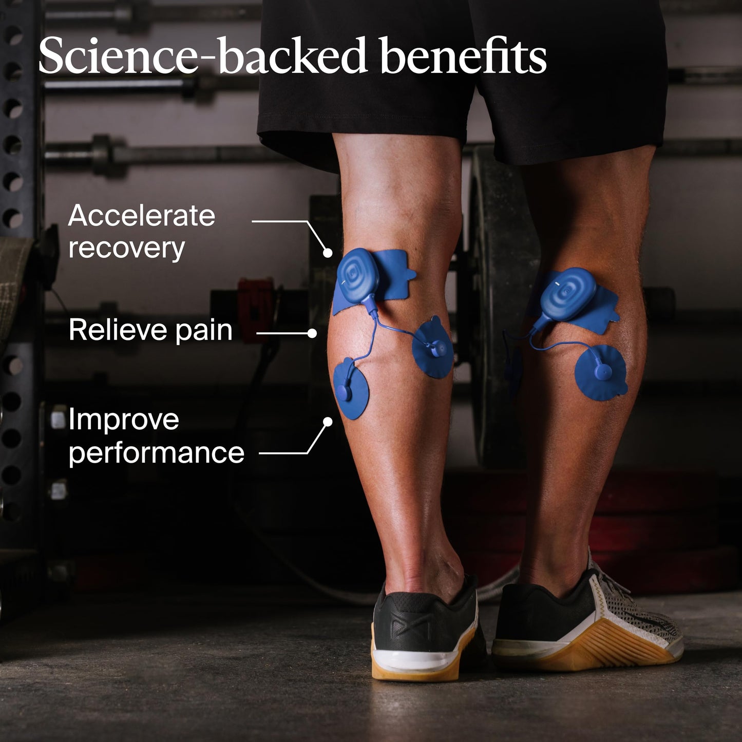 Therabody PowerDot 2.0 Duo - Stim TENS Unit for Pain Relief - Bluetooth Electrical Muscle Stimulation Device, 2 Smart Wireless NMES & TENS Pods for Muscle Pain, PMS and Menstrual Period Cramps (Blue)