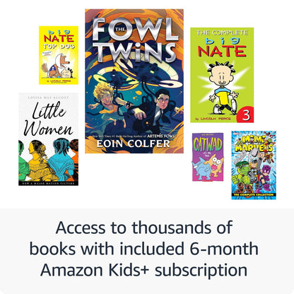 Amazon Kindle Kids 16GB (newest model) - If it breaks, we will replace it, includes ad-free books and cover, with glare-free display, faster page turns - Space Whale