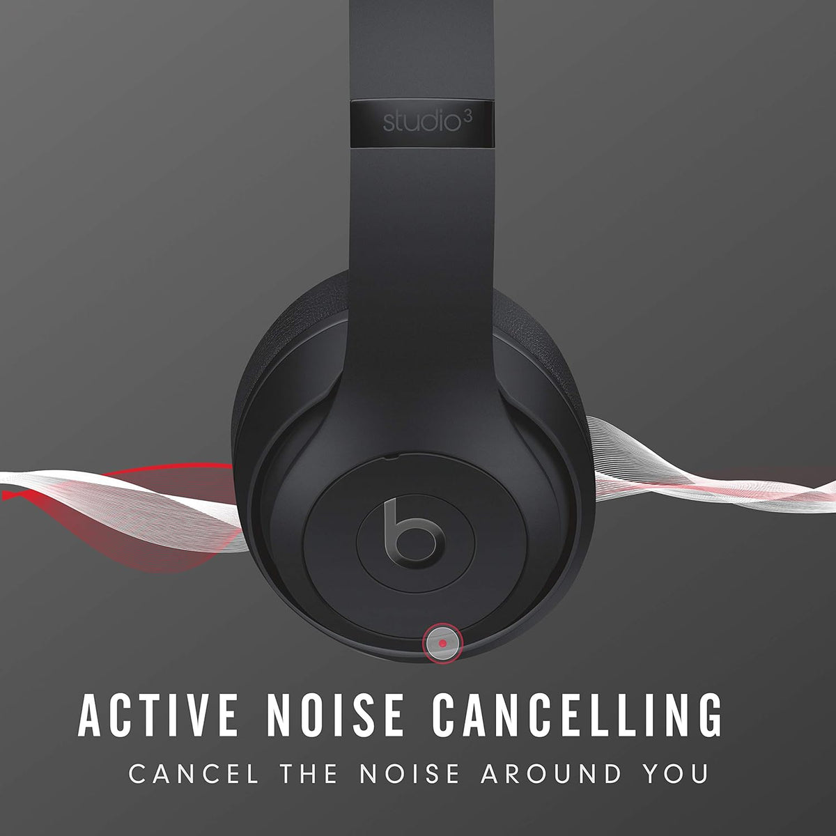 Beats Studio3 Wireless Noise Cancelling Over-Ear Headphones Matte Black (Latest Model)
