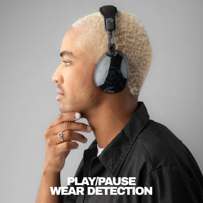 Skullcandy Aviator 900 ANC Wireless Over-Ear Bluetooth Headphones, THX Spatial Audio with Head Tracking, Adaptive Noise Cancelling, Up to 60 Hours Battery, Microphone for iPhone Android - True Black