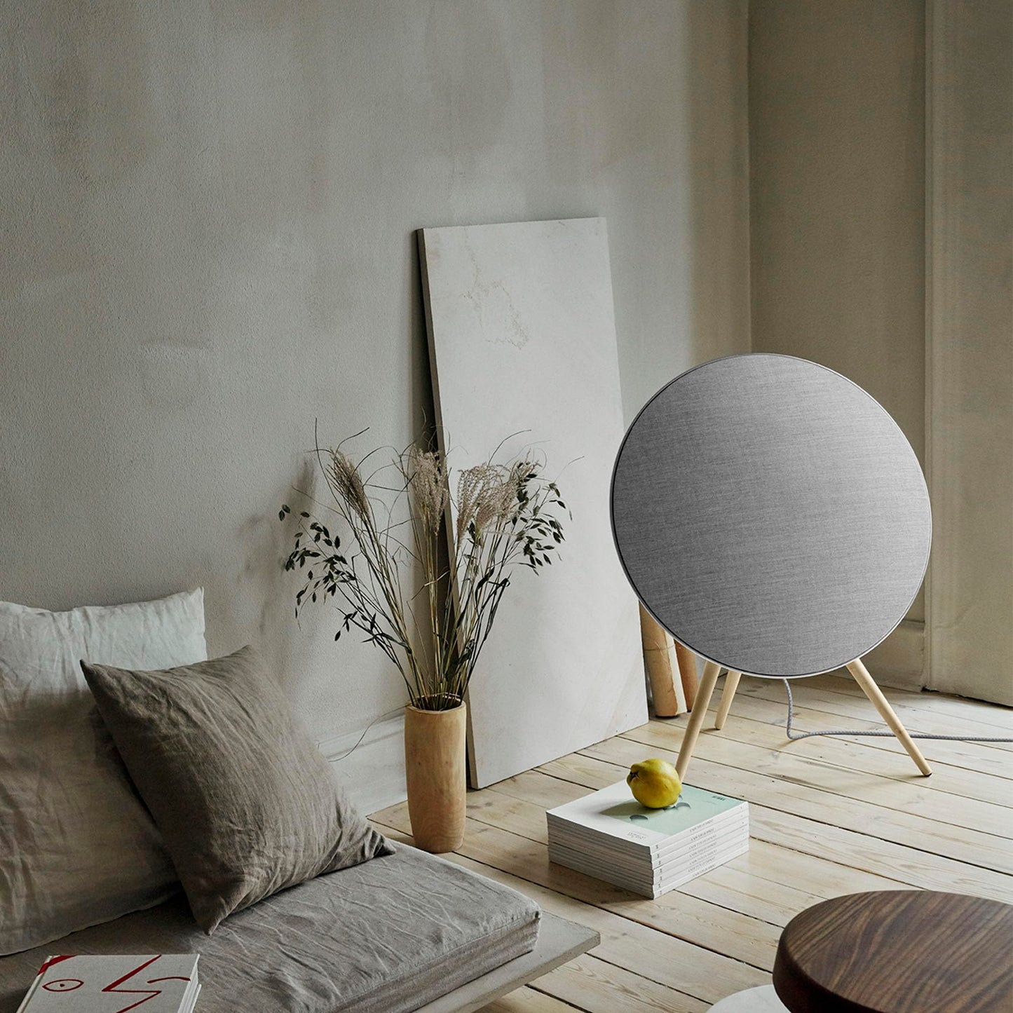 Bang & Olufsen Beosound A9 (5th Generation) - Iconic and Powerful Multiroom WiFi and Bluetooth Home Speaker with Active Room Compensation, Natural Aluminum