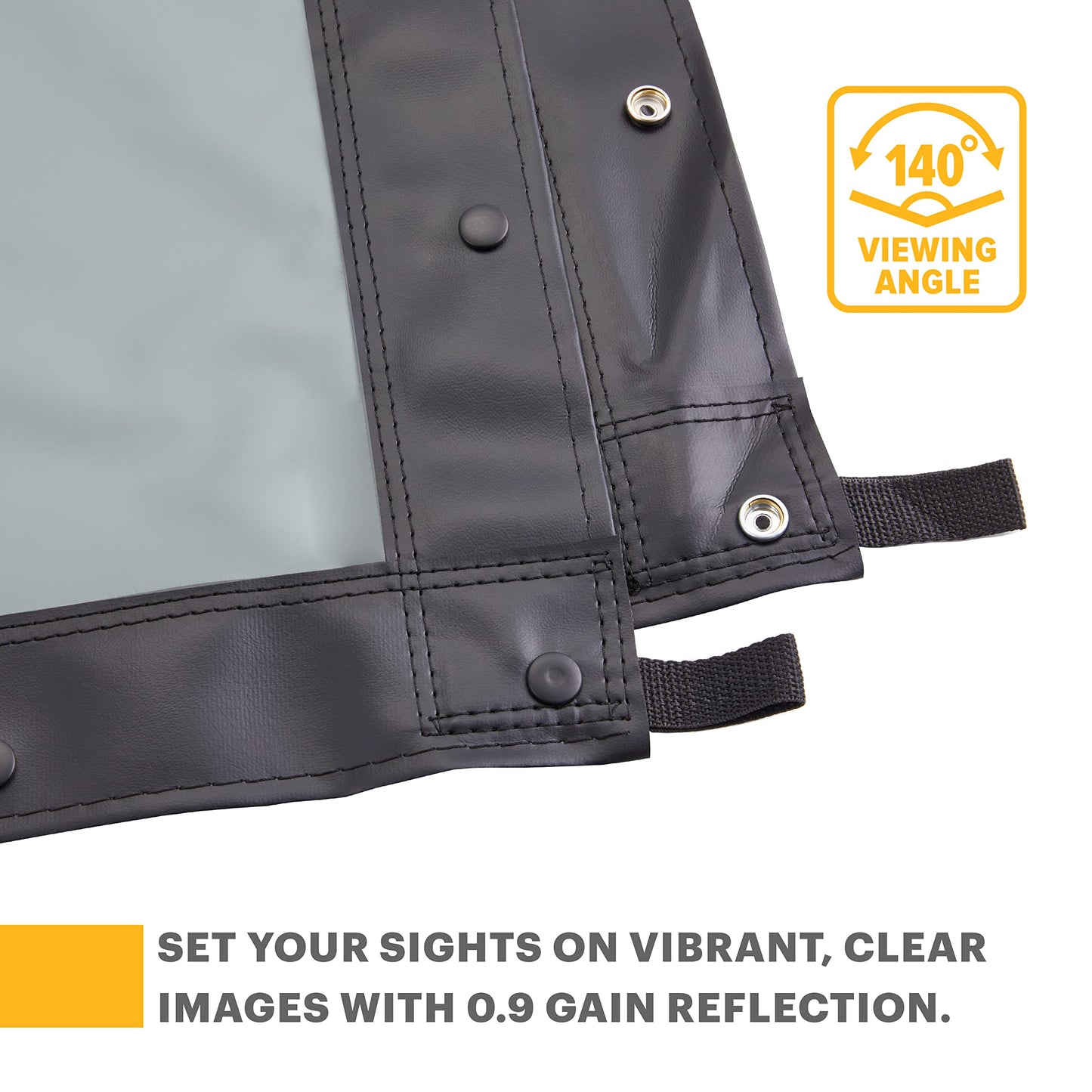 KODAK 150” Replacement Dual Projector Screen | Fast Fold Gray Front & Rear Projection Backdrop for Outdoor & Indoor Movies | Easy Clean, Glare Proof, Wrinkle Free Fabric
