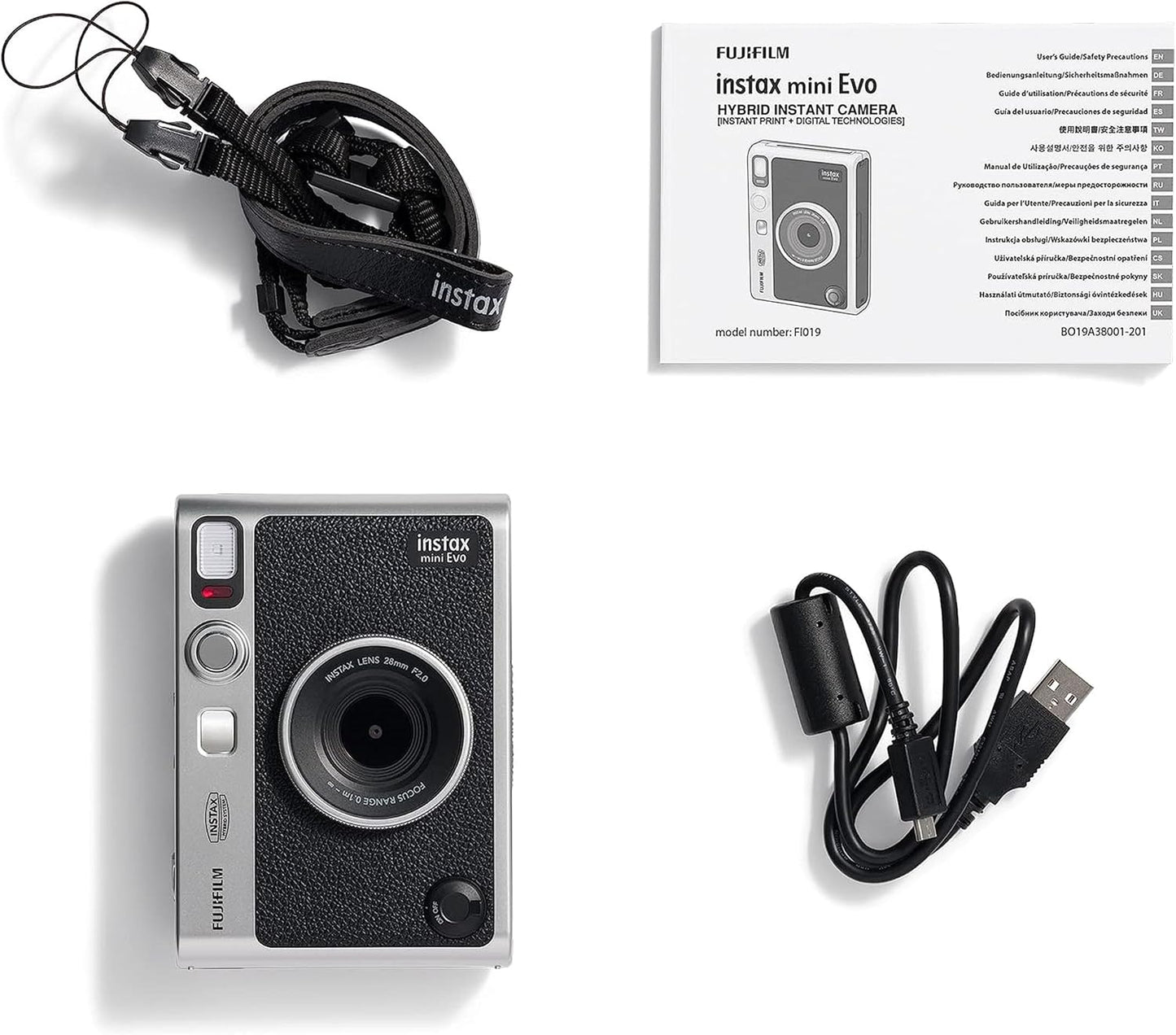 Fujifilm Instax Mini EVO Instant Camera - Black