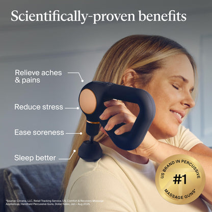 TheraGun Sense (1st Generation) by Therabody - Deep Tissue Massage Gun with Preloaded Routines for Stress Relief, Pain Relief & Muscle Soreness in Neck, Back, Leg, Knee, and Shoulder (Black)