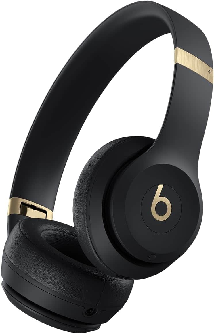 Beats Solo 4 On-Ear Wireless Headphones - Black/Gold
