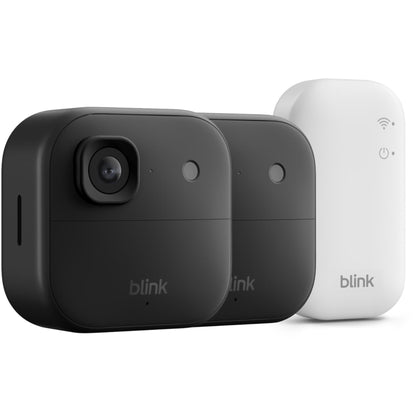 Blink Outdoor 2K+ Wireless Smart Security Camera - 2 Camera System - Black