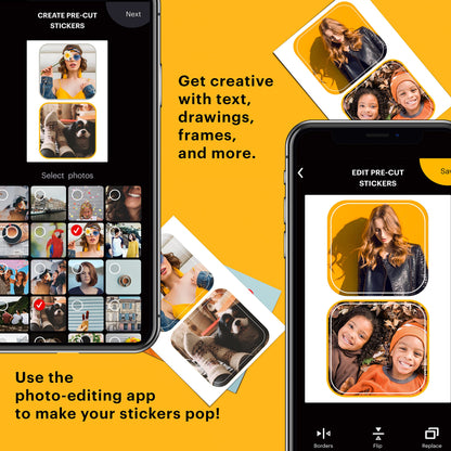 Zink KODAK 2”x3” Premium Pre-Cut Sticker Photo Paper (30 Sheets) Compatible with All KODAK 2x3” Instant Print Products - Except Printomatic