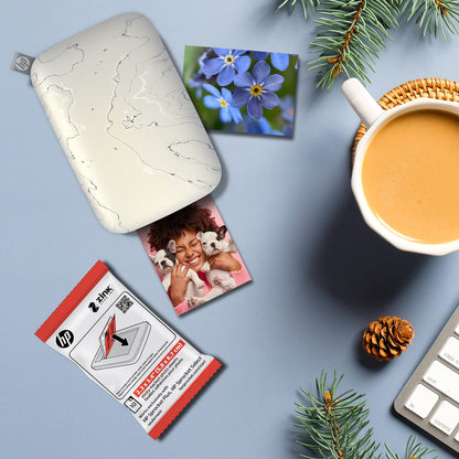 HP Sprocket 2.3 x 3.4 Premium Instant Zink Sticky Back Photo Paper (20 Sheets) Compatible with HP Sprocket Select and Plus Printers.