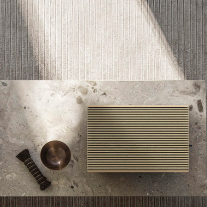 Bang & Olufsen Beosound Level Portable Wi-Fi Multiroom Speaker, Gold Tone/Light Oak