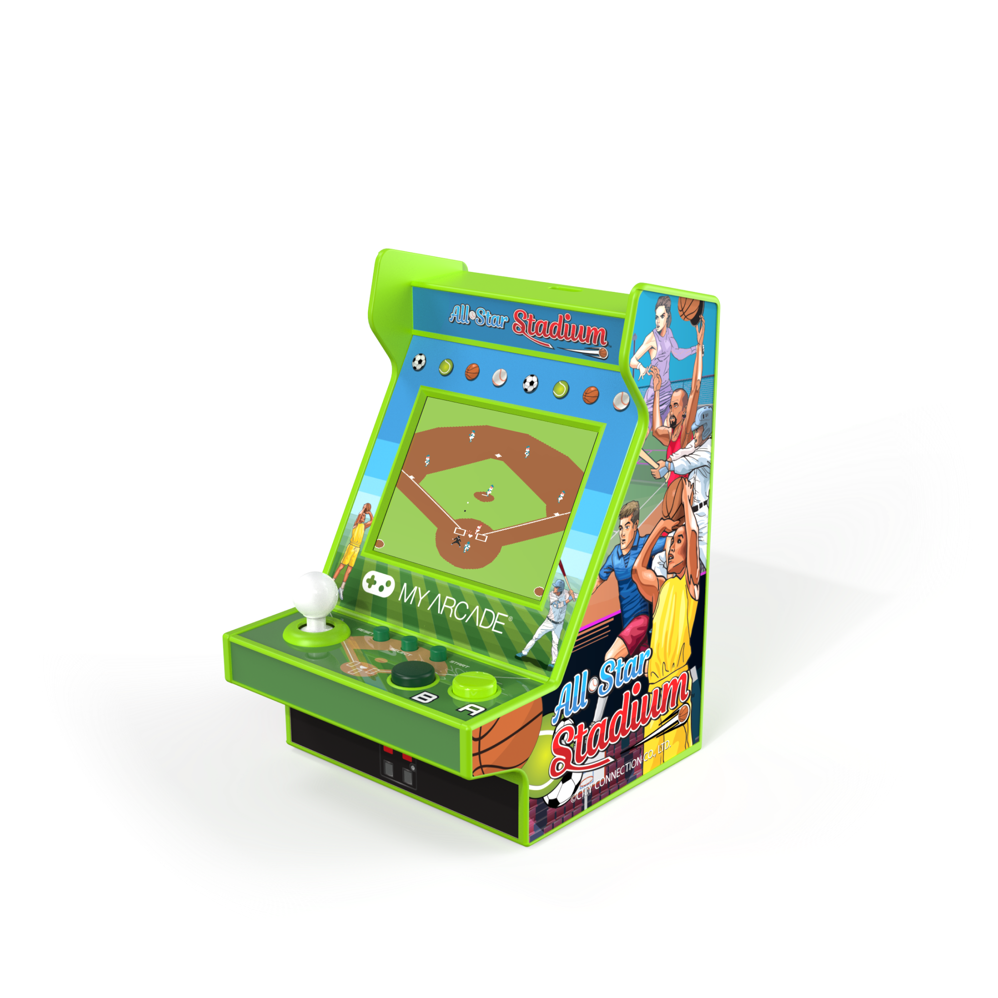 My Arcade Nano Player 4.5" All-Star Stadium Collectible Retro Arcade (207 Games in 1)
