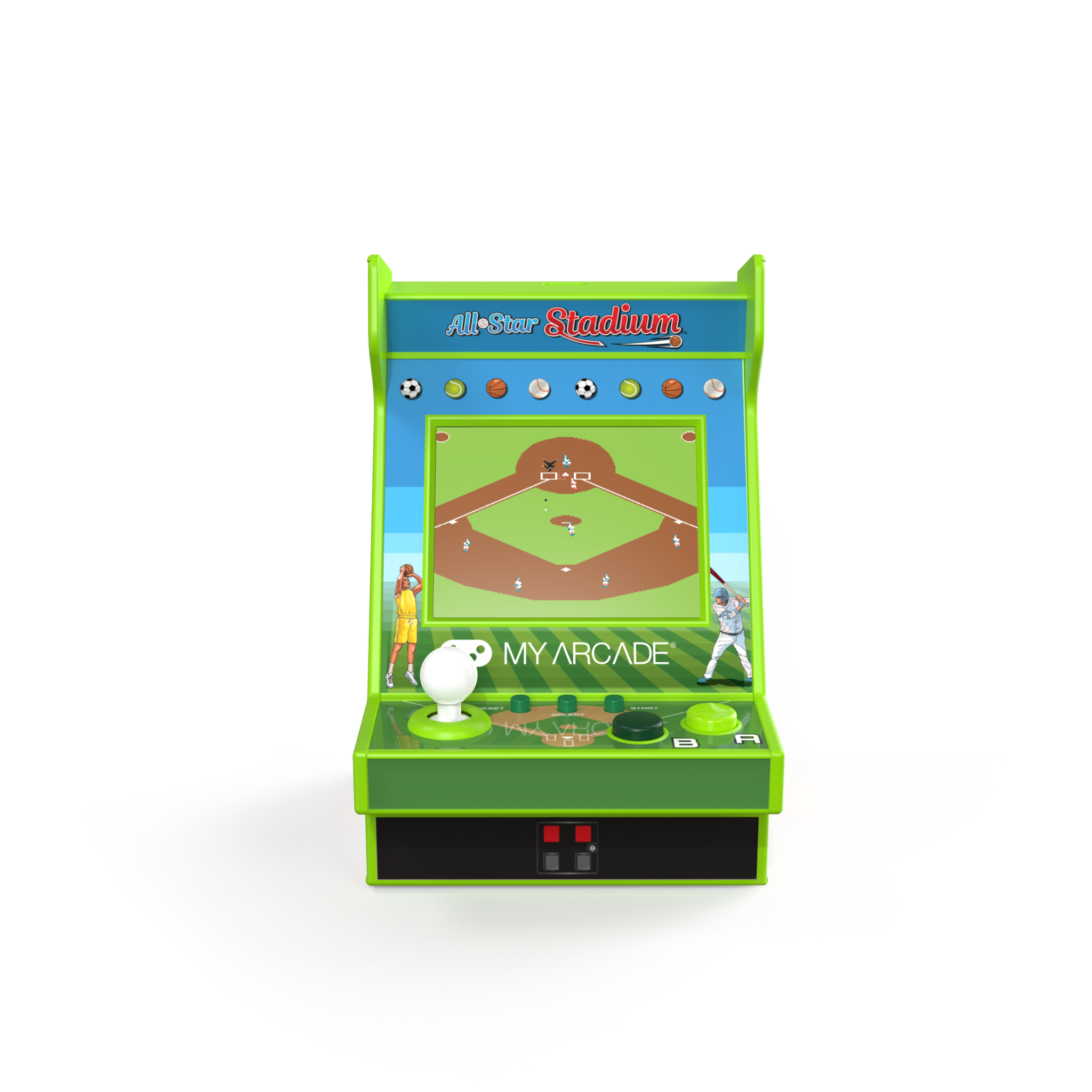 My Arcade Nano Player 4.5" All-Star Stadium Collectible Retro Arcade (207 Games in 1)