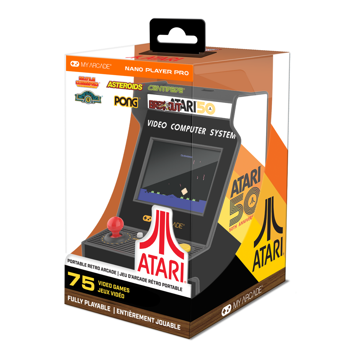 My Arcade Nano Player Pro 4.8" Atari Portable Retro Arcade (75 Games in 1)