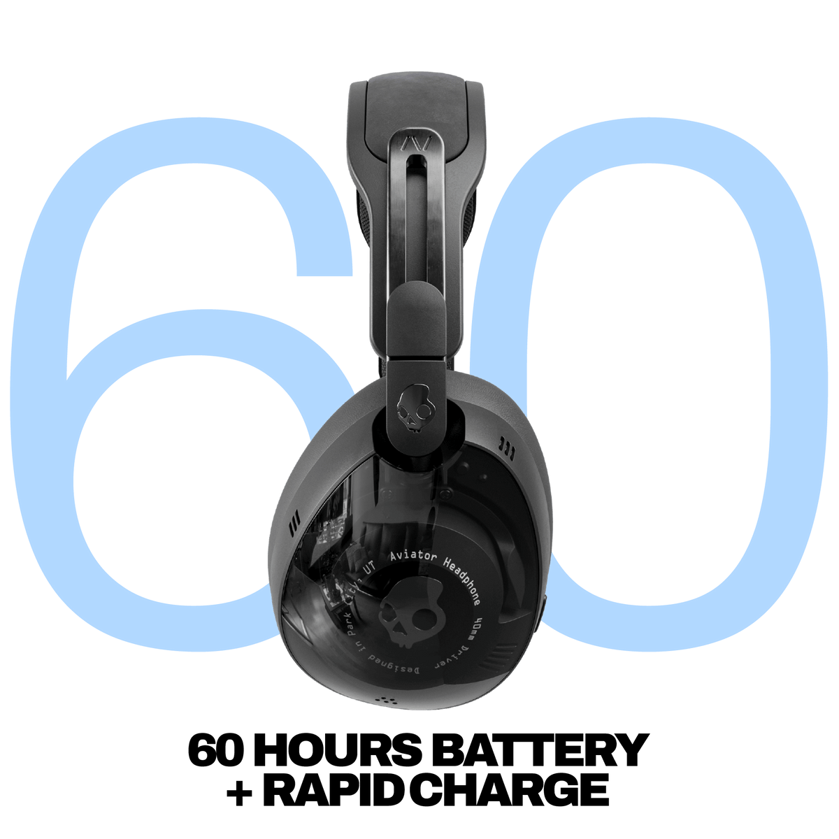 Skullcandy Aviator 900 ANC Wireless Over-Ear Headphones - True Black