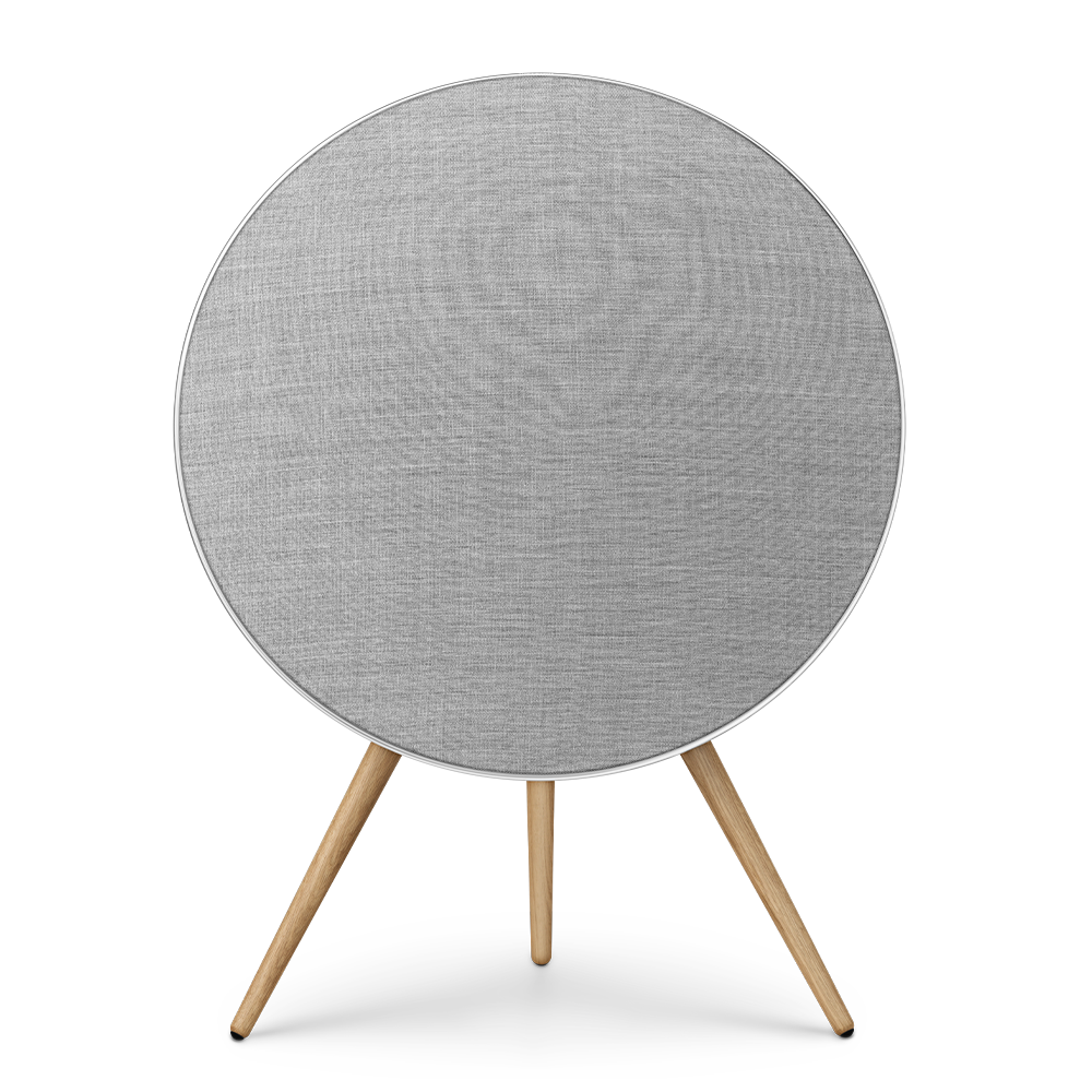 Bang & Olufsen Beosound A9 (5th Generation) - Iconic and Powerful Multiroom WiFi and Bluetooth Home Speaker with Active Room Compensation, Natural Aluminum