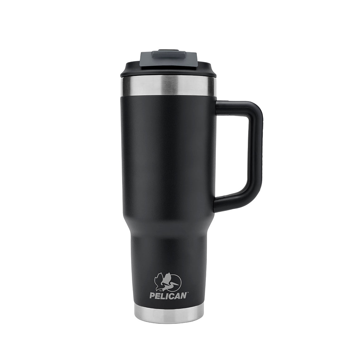 Pelican Porter Dual Lid 40 oz Insulated Tumbler - Jet Black