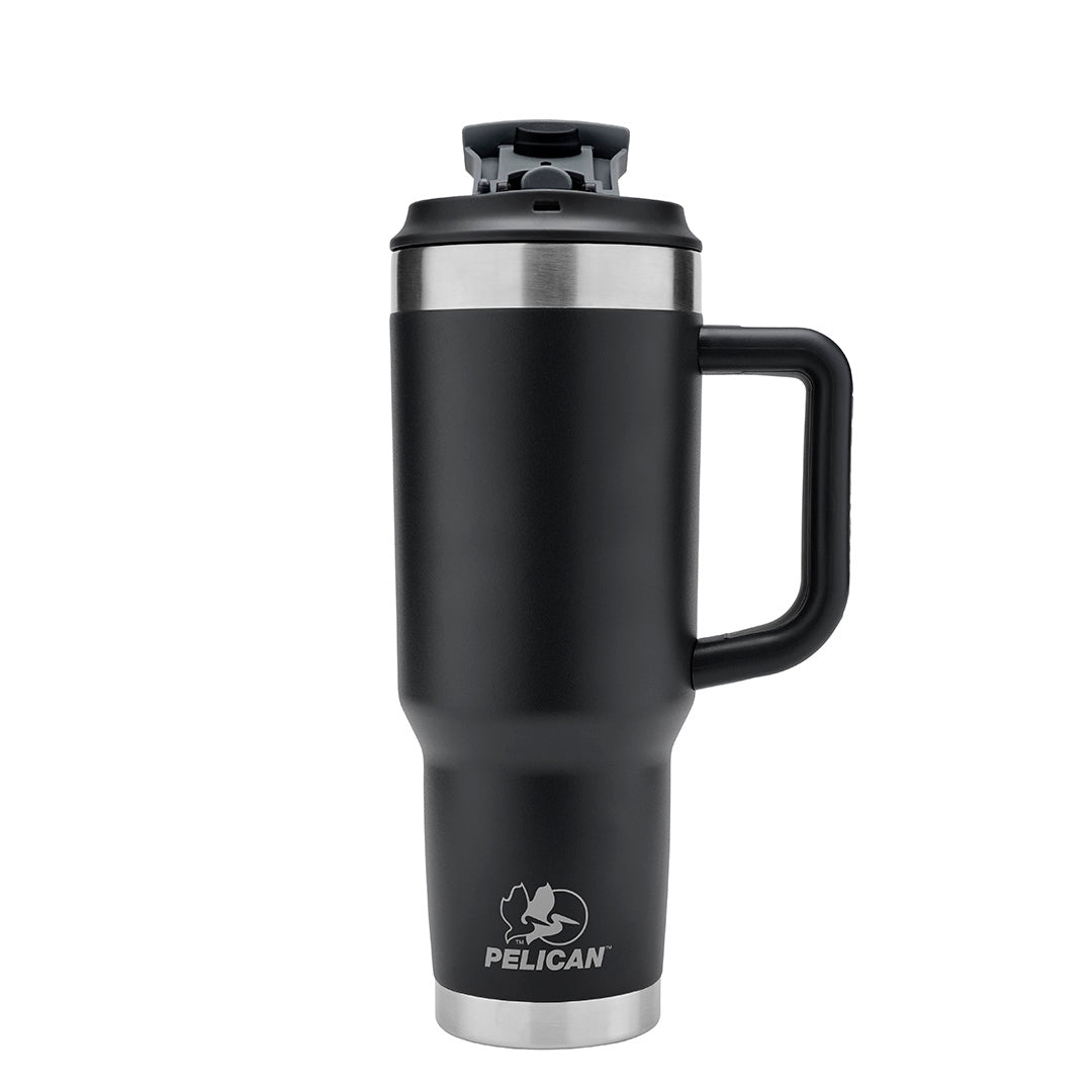 Pelican Porter Dual Lid 40 oz Insulated Tumbler - Jet Black