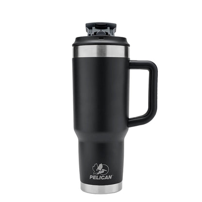 Pelican Porter Dual Lid 40 oz Insulated Tumbler - Jet Black
