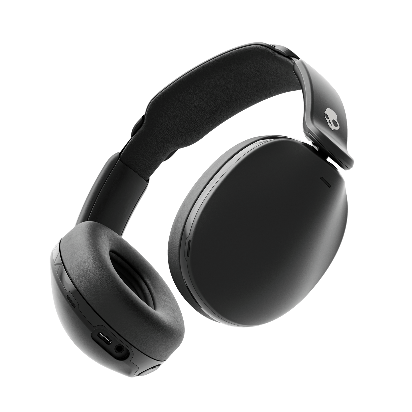 Skullcandy Hesh 360 Wireless Over-Ear Bluetooth Headphones, Up to 100 Hours Battery, Noise Isolating Fit, Flat-Folding Collapsible Design, Microphone iPhone Android - True Black