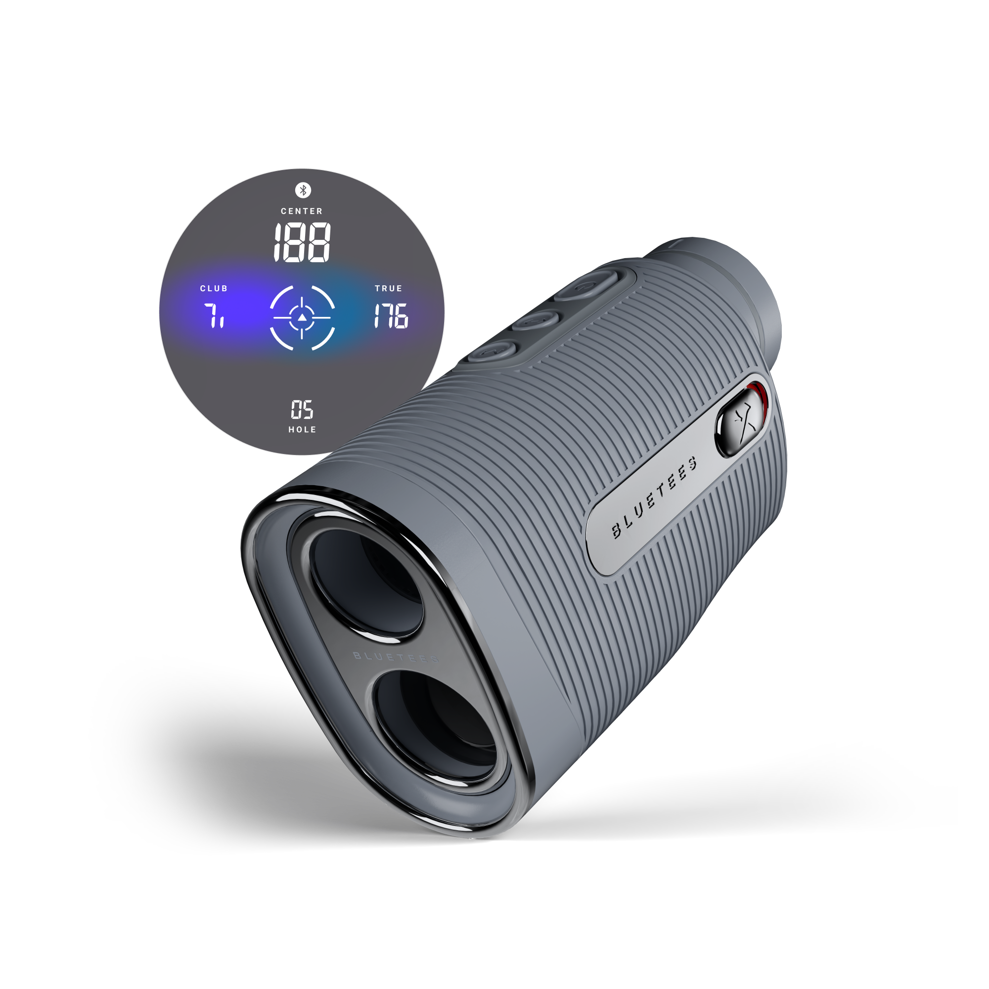 Blue Tees Golf Captain Air Laser Golf Rangefinder with Slope - Gray