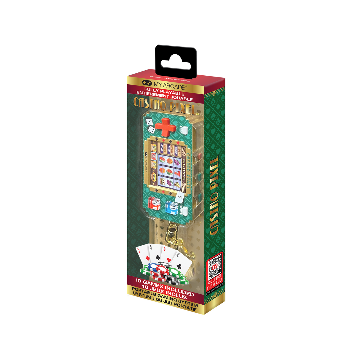 My Arcade Pixel Pocket Pro Casino Portable Gaming System (10 Games in 1)