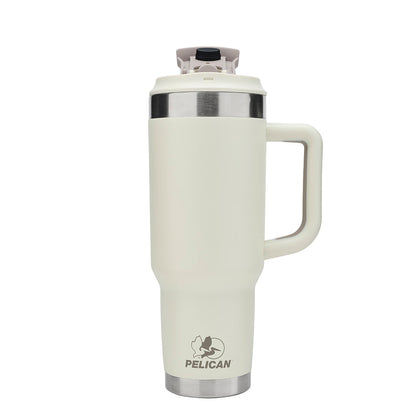 Pelican Porter Dual Lid 40 oz Insulated Tumbler - Linen