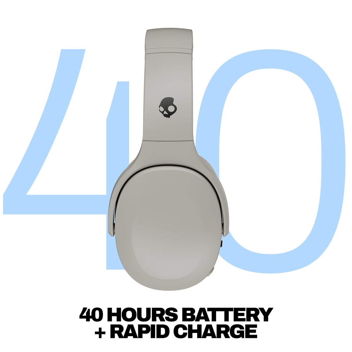 Skullcandy Crusher 540 Active Wireless Over-Ear Headphones - Concrete