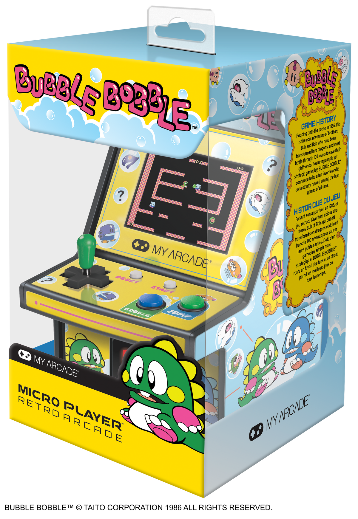 My Arcade Micro Player 6.8" Bubble Bobble Collectible Retro Arcade