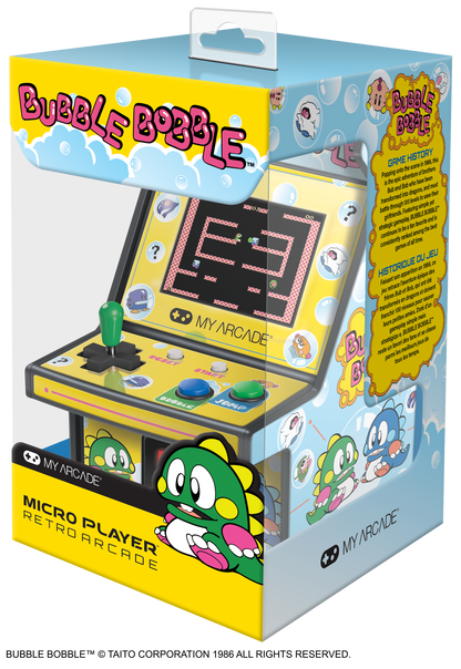 My Arcade Micro Player 6.8" Bubble Bobble Collectible Retro Arcade
