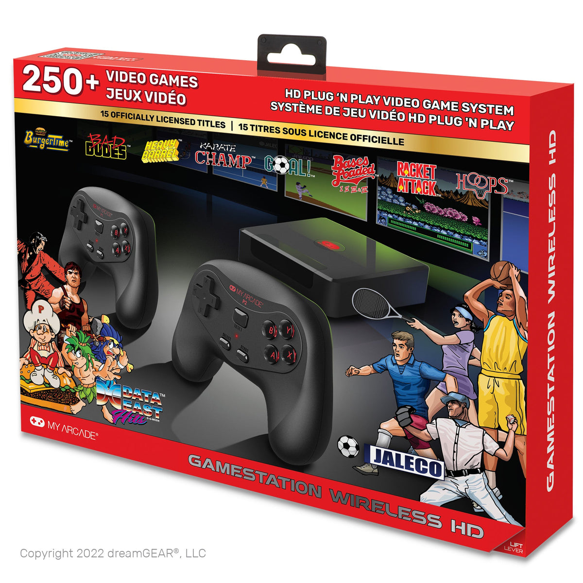 My Arcade Gamestation Wireless Retro Console with Data East & Jaleco Hits (250+ Games in 1)