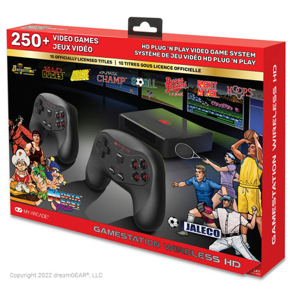 My Arcade Gamestation Wireless Retro Console with Data East & Jaleco Hits (250+ Games in 1)