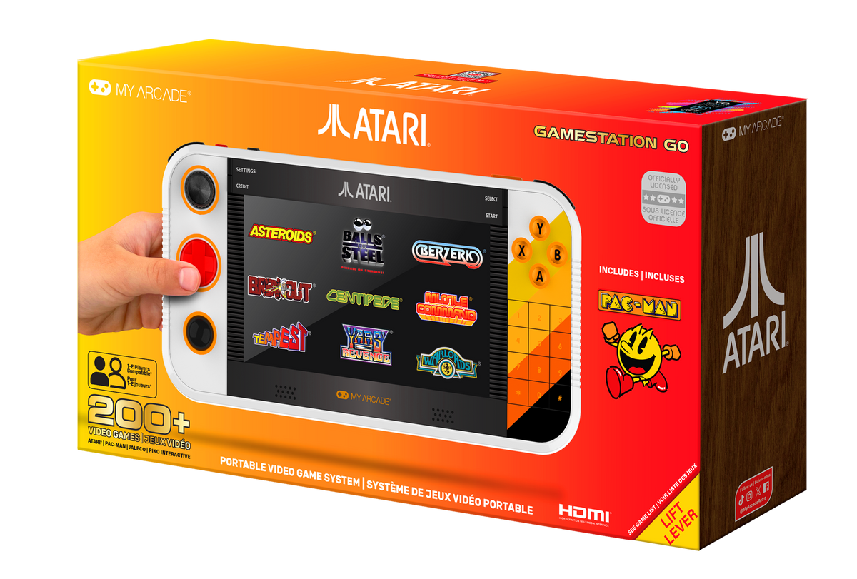 My Arcade Atari Gamestation Go Portable Gaming System (200+ Games in 1)