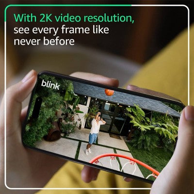 Blink Outdoor 2K+ Wireless Smart Security Camera - 1 Camera System - White