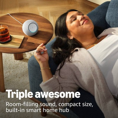 Amazon Echo Dot Max Smart Speaker with Room-Filling Sound & Alexa+ - Amethyst