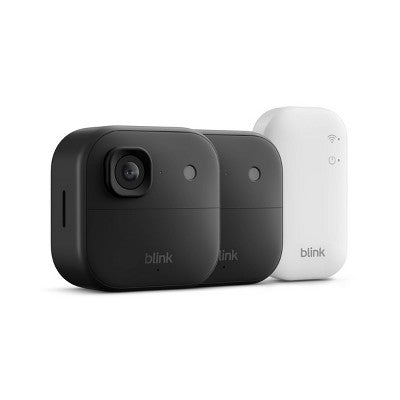 Blink Outdoor 2K+ Wireless Smart Security Camera - 2 Camera System - Black