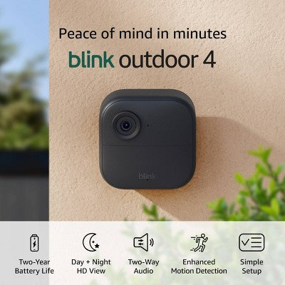 Blink Outdoor 4 Wireless Smart Security Camera 1080p HD - 3 Camera System