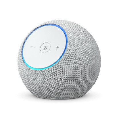 Amazon Echo Dot Max Smart Speaker with Room-Filling Sound & Alexa+ - Glacier White