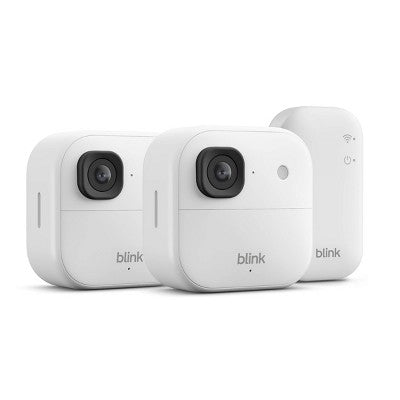 Blink Outdoor 2K+ Wireless Smart Security Camera - 2 Camera System - White