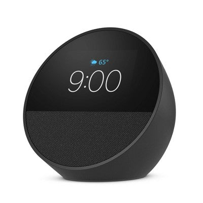 Amazon Echo Spot 2024 Smart Alarm Clock with Alexa - Black