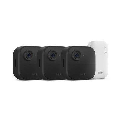 Blink Outdoor 4 Wireless 1080p HD Security Camera 3 Camera System - Black