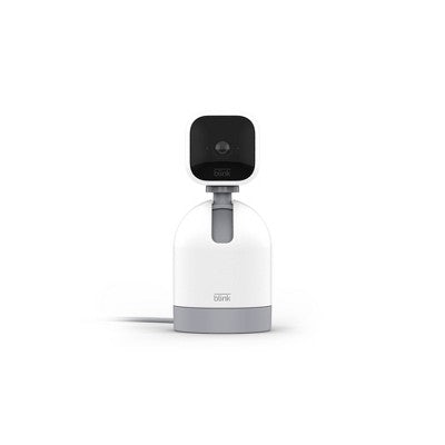Blink Mini Pan-Tilt Indoor 1080p HD Security Camera with Rotating Mount - White