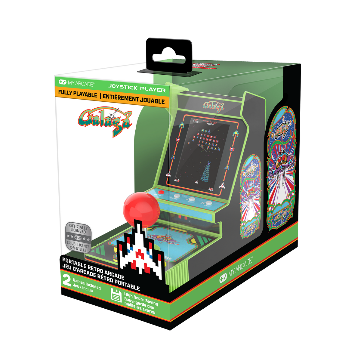 My Arcade Joystick Player 6.8" Galaga Portable Retro Arcade (2 Games in 1)