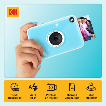 Kodak Printomatic+ Instant Print Digital Camera - Blue