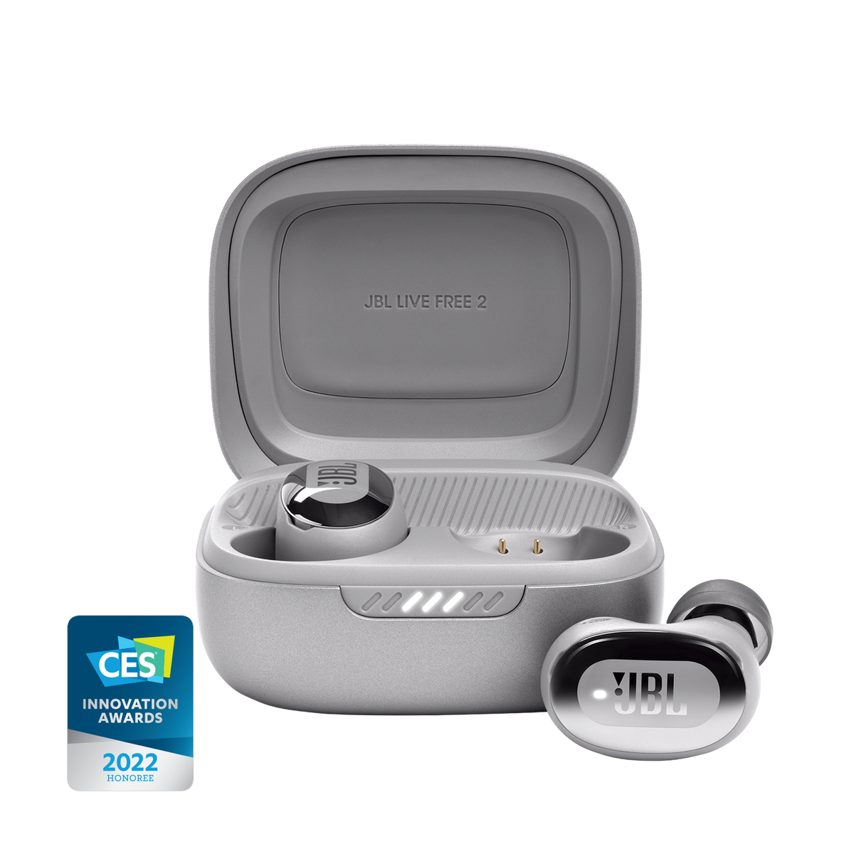 JBL Live Free 2 True Wireless Noise Cancelling Earbuds - Silver